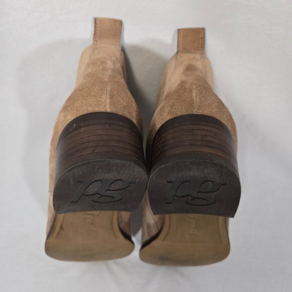 PAUL GREEN Old Money Elevated Basic TAN Suede Leather Chelsea Booties Size 10.5. - Picture 13 of 17